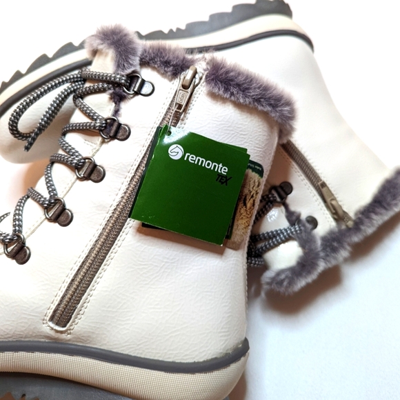 Remonte Shoes Remonte Bacharach Waterproof Short Winter Boots In White W Gray Size Us Size 6